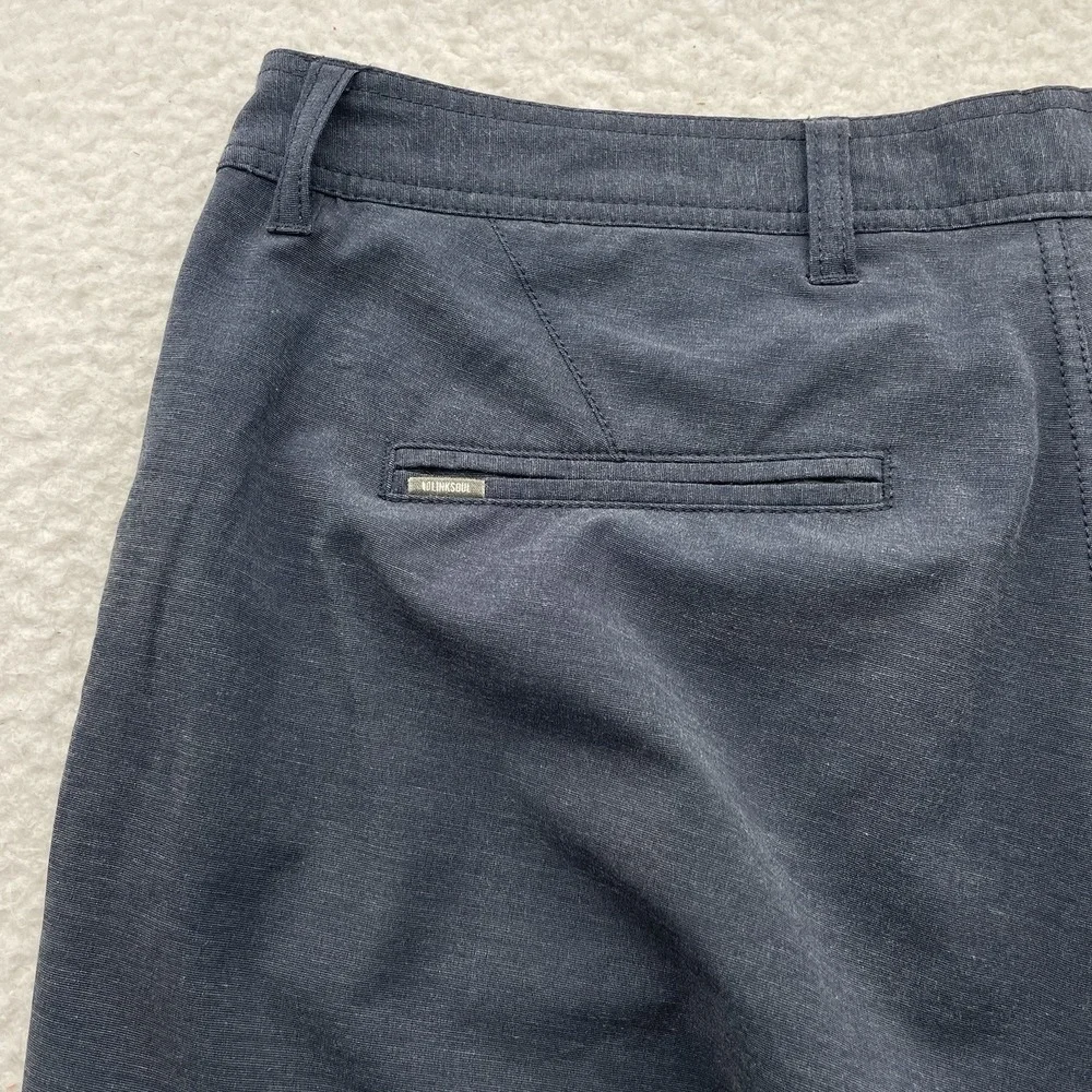 Linksoul Golf Pants Mens 36x31 (Tag 35) Navy Blue Gray Chino Performance Stretch